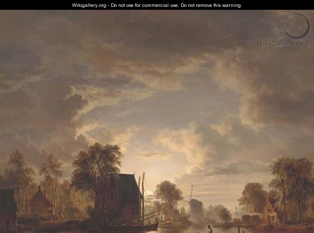 Drawing in the nets by moonlight - Jacobus Theodorus Abels