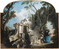 A serenade near a fountain - Jacques de Lajoue