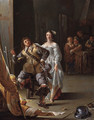A Kortegaardje a woman flirting with an ensign in an inn - Jacob Duck