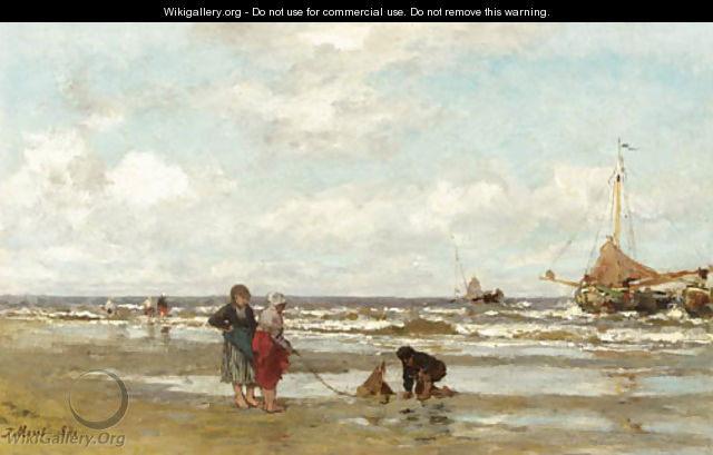 Shore at Scheveningen - Jacob Henricus Maris