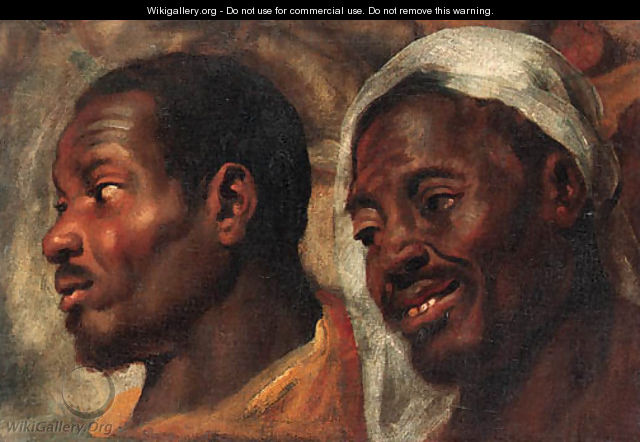 Head studies of two African men - Jacob Jordaens