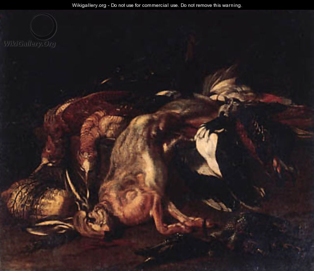 A dead hare and dead snipe - Jacob van der (Giacomo da Castello) Kerckhoven