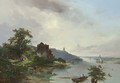 Panoramic view of a river landscape - Jacobus Pelgrom