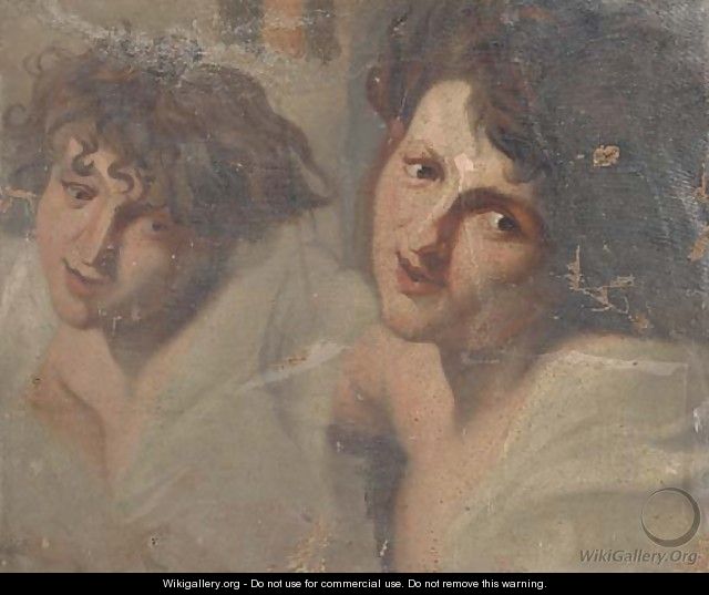 Studies of two male busts - Italian School