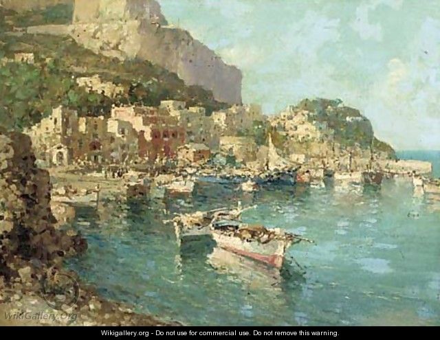A fishing village on the Amalfi coast - Italian School