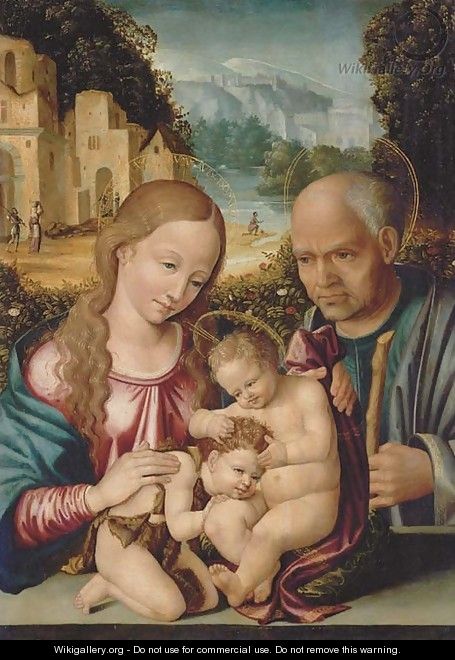 The Holy Family with the Infant Saint John the Baptist - Italo-Spanish School