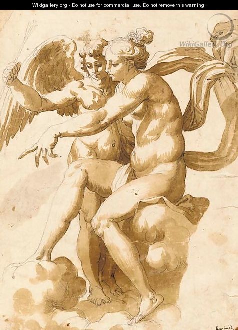 Venus showing the people to Cupid, after Raphael - Italian School