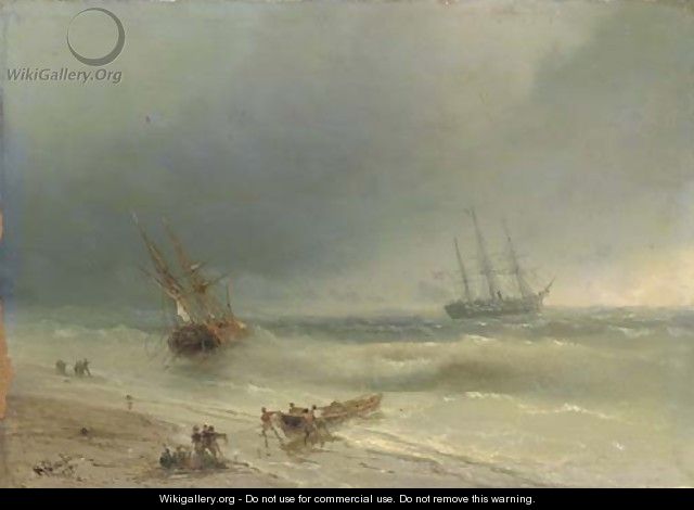 Going aground - Ivan Konstantinovich Aivazovsky