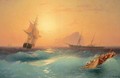 American Shipping off the Rock of Gibraltar - Ivan Konstantinovich Aivazovsky