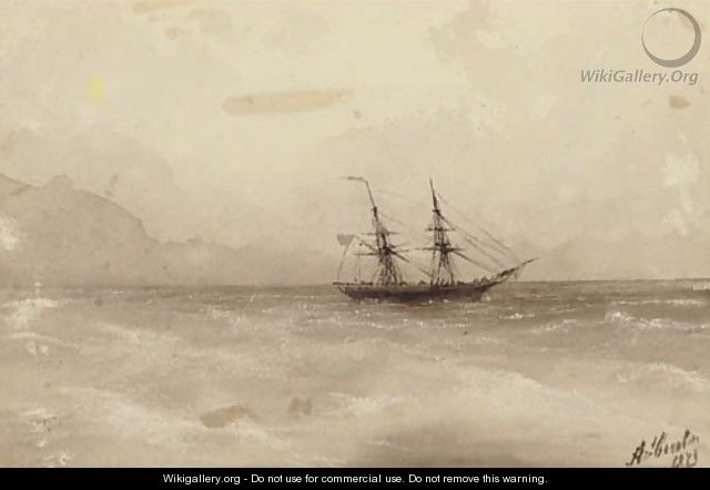 A ship in calm waters - Ivan Konstantinovich Aivazovsky
