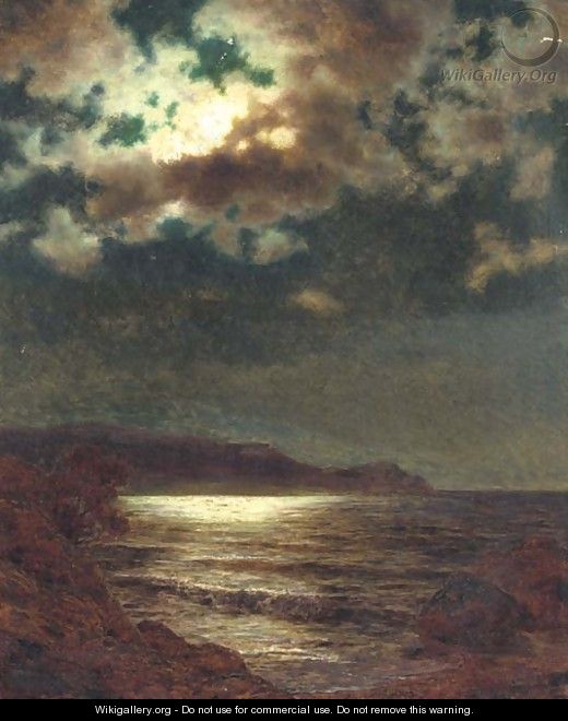 Moonlit seascape - Ivan Fedorovich Choultse