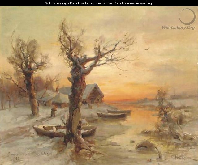 The riverside at winter - Iulii Iul