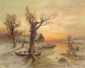 The riverside at winter - Iulii Iul'evich (Julius) Klever