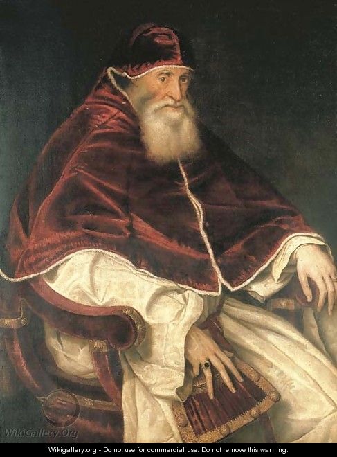 Portrait of Pope Paul III wearing the camauro - Italian School