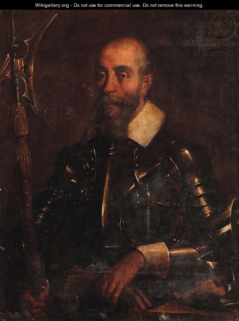 Portrait of a Gentleman in Armor - Italian School