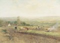 Working the land a panoramic landscape - Hugo Muthlig
