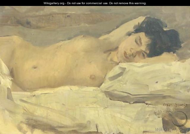 Slapend naakt a reclining nude - Isaac Israels