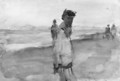 Elegant ladies on the beach of Viareggio - Isaac Israels
