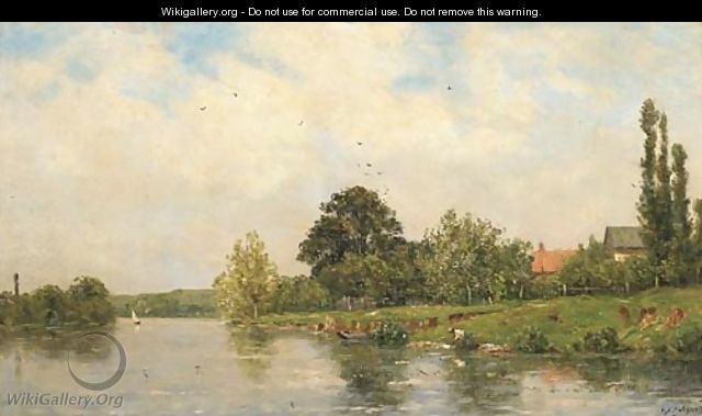 Washing on the Banks of the River - Hippolyte Camille Delpy
