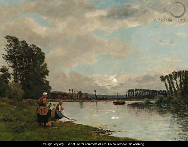 Washerwomen at a River - Hippolyte Camille Delpy