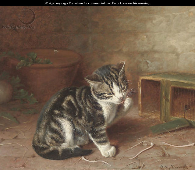 The naughty kitten - Horatio Henry Couldery