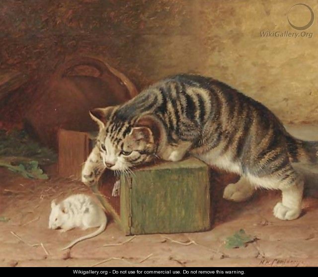 Stalking the pet mouse - Horatio Henry Couldery
