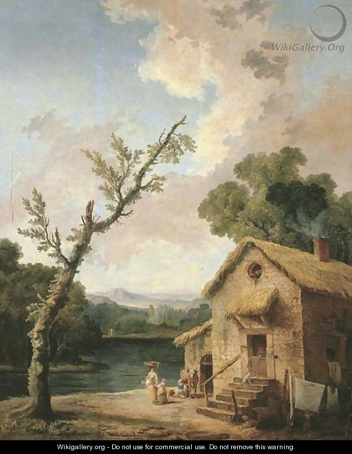 Maison pres du lac - Hubert Robert