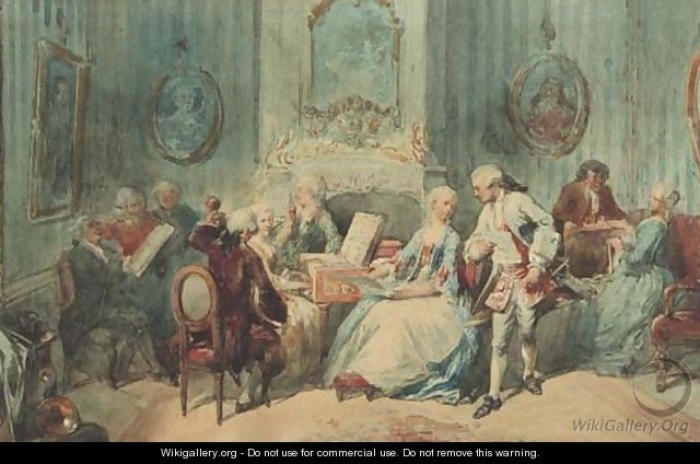 Musical gathering - Herman Frederik Carel ten Kate
