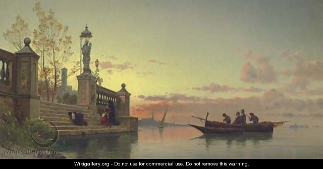 Prayers at Dawn, Venice - Hermann David Salomon Corrodi