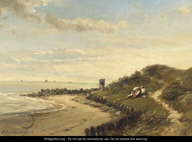 A picknick in the dunes - Hermanus Koekkoek