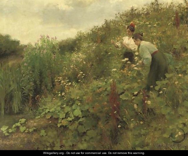 Picking flowers - Hermann Seeger