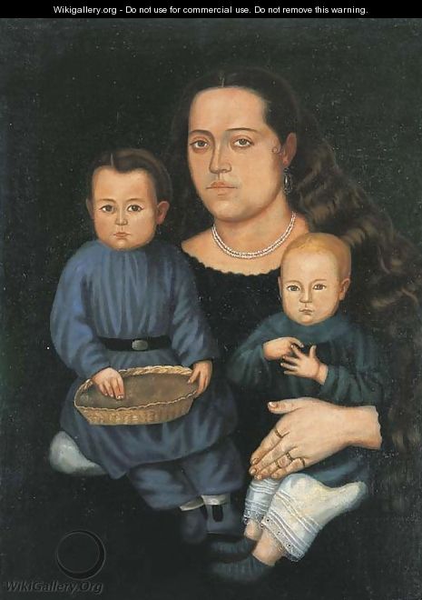 Sra. Da. Francisca Valdivia de Chavez e hijos - Hermenegildo Bustos