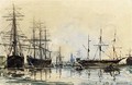 Shipping at Antwerp - Johan Barthold Jongkind