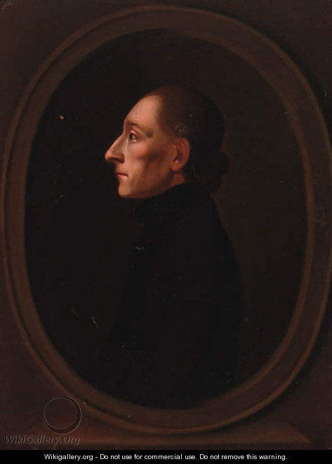 Portrait of a gentleman said to be Johann Kaspar Lavaterre - Johann Heinrich Lips
