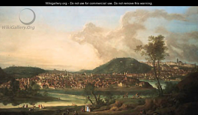 View of Prague from the East - Johann Friedrich Meyer