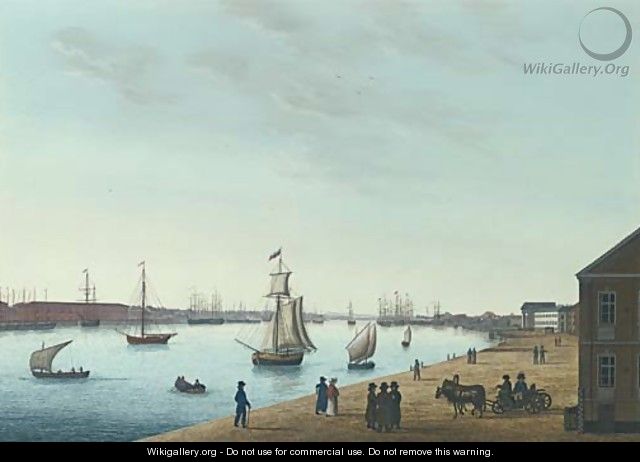 View of the Banks of the Neva, St. Petersburg - Johann Wilhelm Gottfried Barth