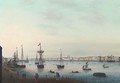 View of St. Petersburg Along Neva River - Johann Wilhelm Gottfried Barth