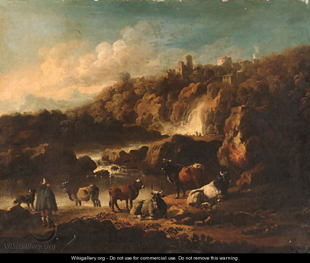 Cattle in a landscape - Johann Melchior Roos