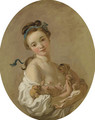 Young girl holding two puppies - Jean-Honore Fragonard