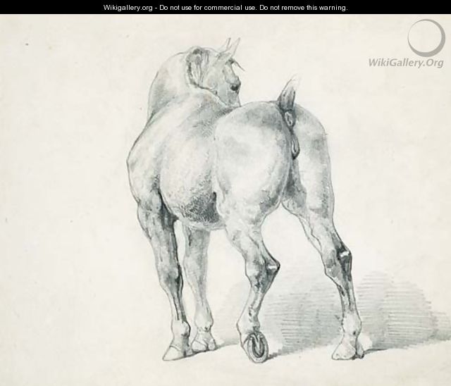 A carriage horse, seen from behind - Theodore Gericault