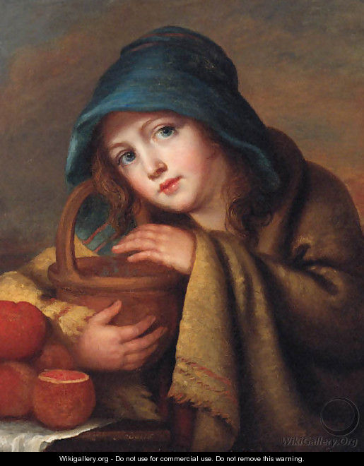 A girl selling oranges - Jeanne-Philiberte Ledoux