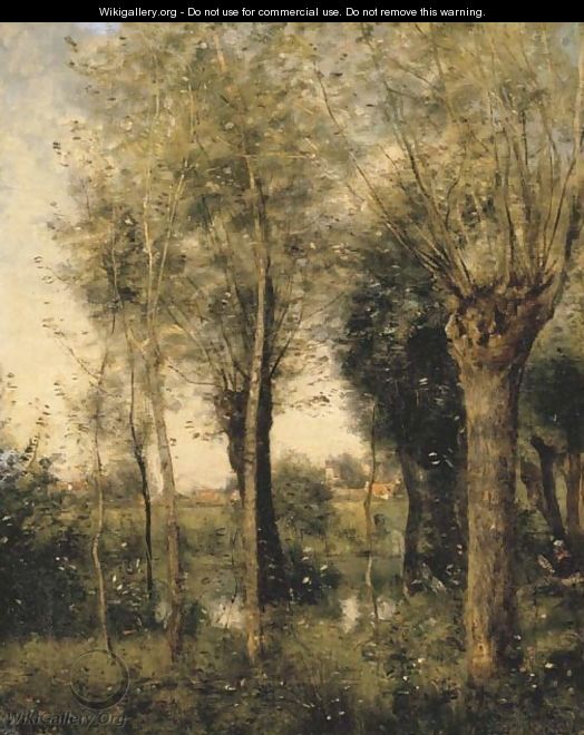 Saulaie aA  Saint Nicolas pres Arras - Jean-Baptiste-Camille Corot