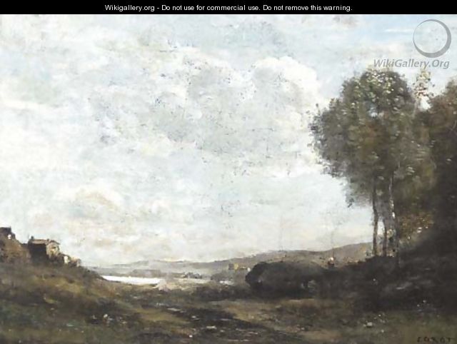 Paysage au Bord du Lac - Jean-Baptiste-Camille Corot