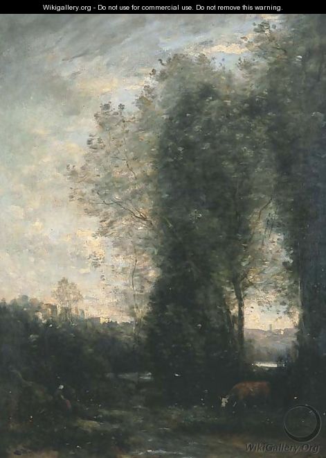 La vache et sa gardienne - Jean-Baptiste-Camille Corot