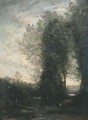 La vache et sa gardienne - Jean-Baptiste-Camille Corot