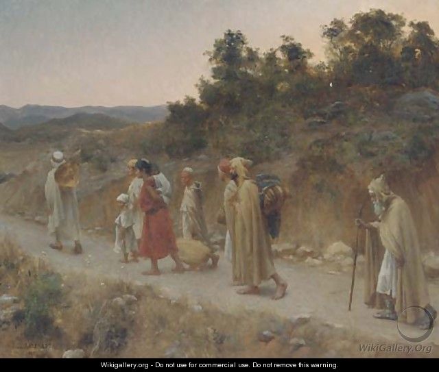 Pilgrims at Dusk - Jean Baptiste Paul Lazerges