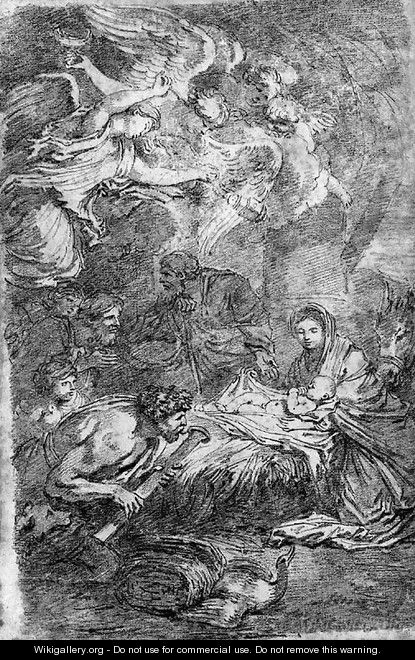 The Adoration of the Shepherds, after Castiglione - Jean-Honore Fragonard