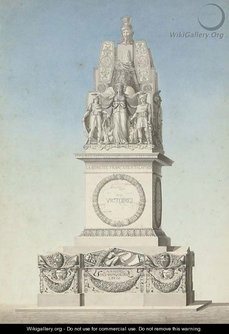 Design for a victory monument commemorating the dead of the French Republican Wars - Jean Guillaume Moitte