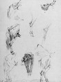 Two sheets of studies of a donkey - Jean-Franois Le Gillon