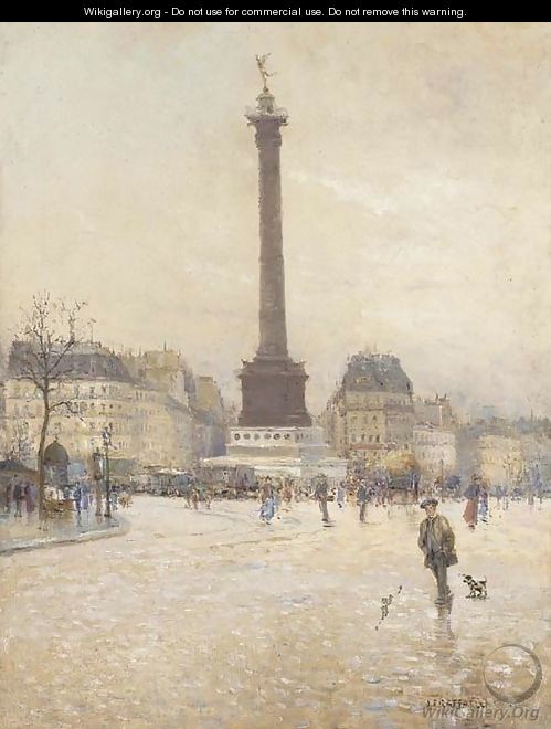 La Place de la Bastille, Paris - Jean-Francois Raffaelli
